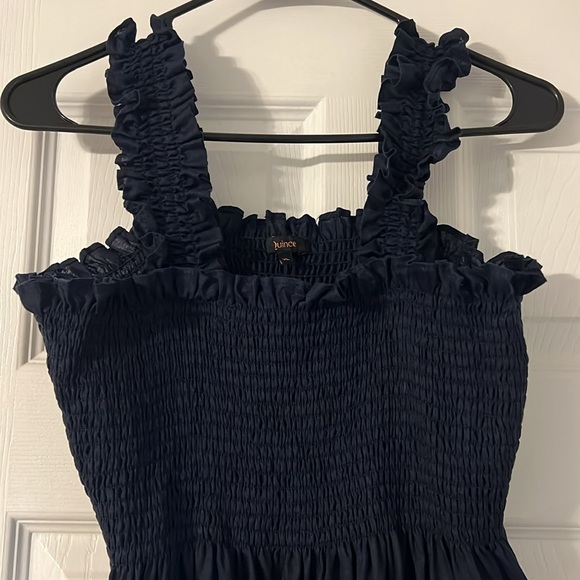 100% European Linen Smocked Midi Dress - Picture 4 of 7